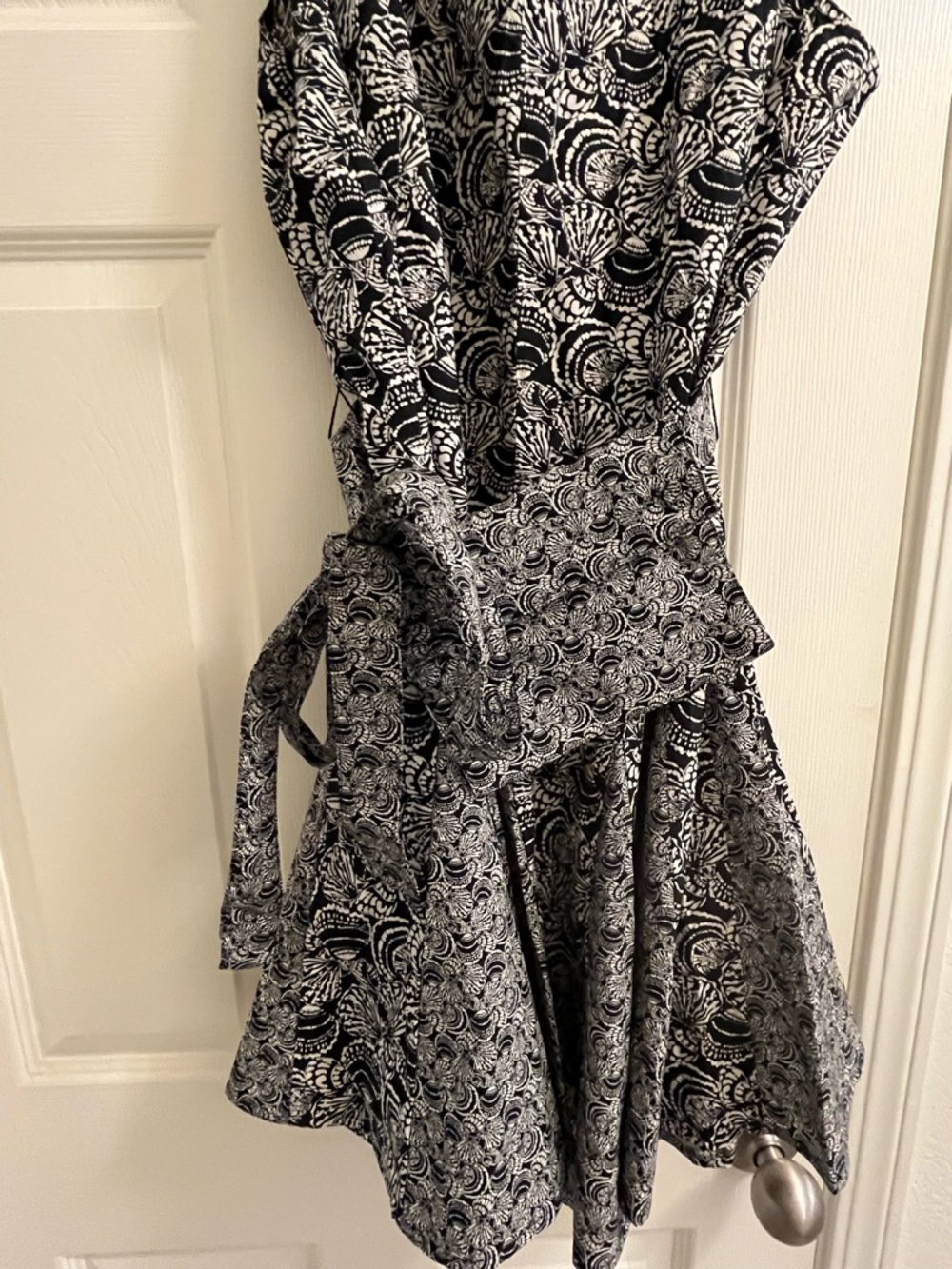 Banana Republic Cotton Poplin Printed Dress w/Belt Bag